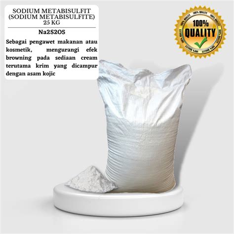 Jual Sodium Metabisulfite Sodium Metabisulphite FOOD GRADE SMB 25KG