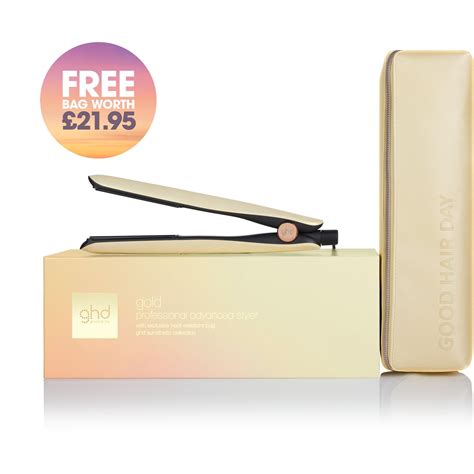 GHD | ghd gold limited edition hair straightener in sun-kissed gold ...