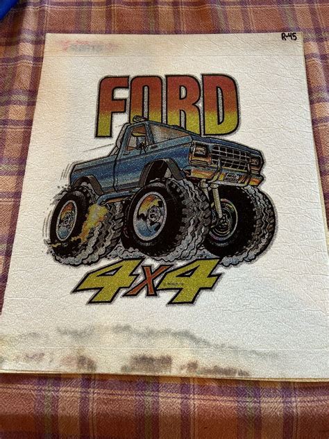 1978 Ford 4x4 Glitter Iron On T Shirt Graphic See De Gem