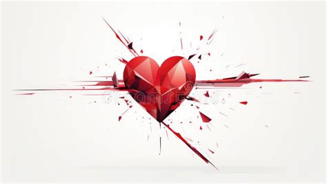 Broken Heart in Pieces. Breakup Concept Separation and Divorce Stock ...