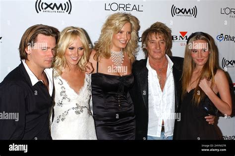 Rod stewart family attend pre grammy party by clive davis hi-res stock ...