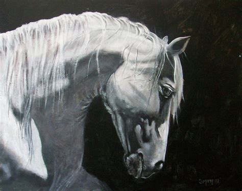 White On Black Painting by Tom Smith