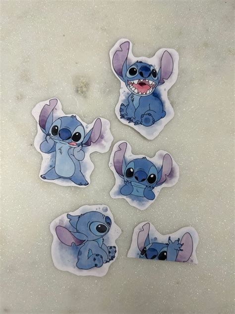 Set Of 12 Stitch And Angel Stickers Ft Scrump Ts Etsy