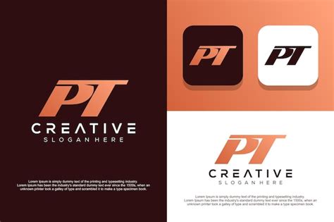 Cr Ation De Logo Abstrait Lettre Monogramme Pt Vecteur Premium