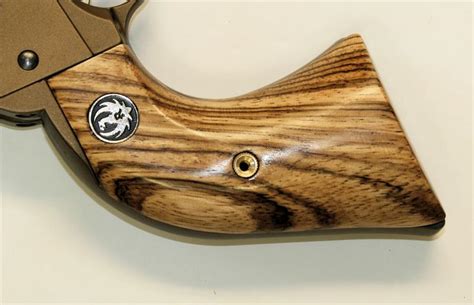 Ruger Wrangler 22 Revolver Zebrawood Grips With Medallions