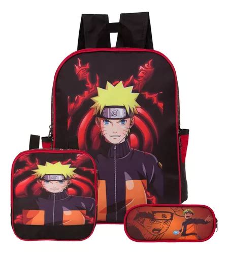 Mochila Escolar Costas Infantil Anime Naruto Uzumaki Meninos