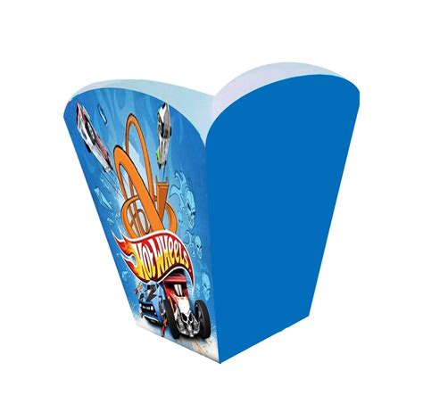 Caixa De Pipoca Hot Wheels Personalizado Impresso Elo