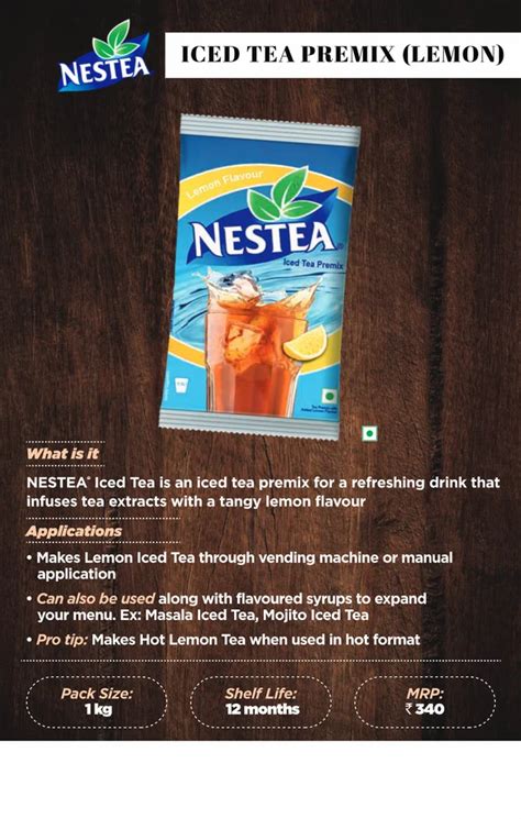 Nestle Nestea Lemon Tea Kg For Vending Machine And Office Powder