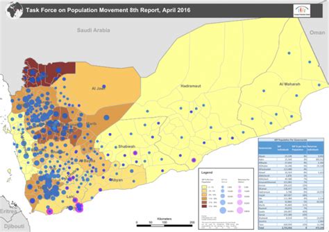 Yemen Population Density Map