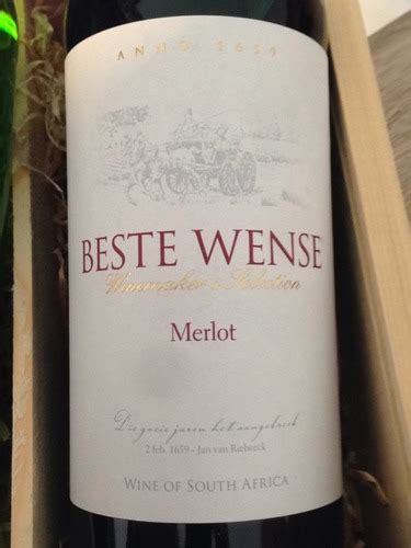 Beste Wense Winemaker S Selection Merlot Vivino