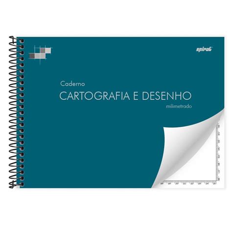 Caderno Cartografia E Desenho Milimetrado Margem 80 Folhas S