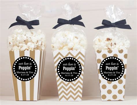 12 Custom Popcorn Box Favors Wedding Favors Personalized Etsy