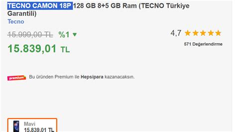 TECNO Camon 18P akıllı telefon için indirim fırsatı - LOG