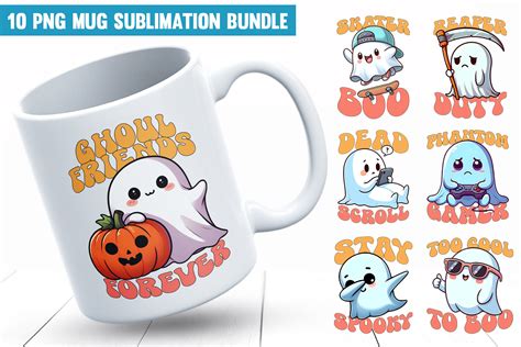 Ghost Halloween Mug Sublimation Bundle Graphic By Graphic Monster