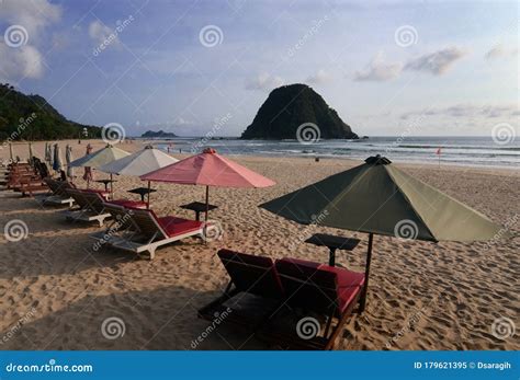 pantai pulau merah red island beach  banyuwangi east java indonesia