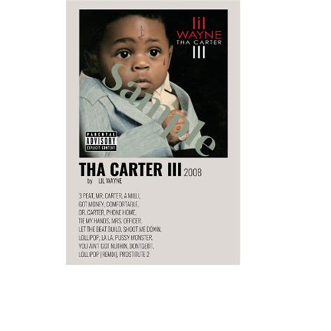 Lil Wayne Tha Carter III Album Cover Digital Print - Etsy