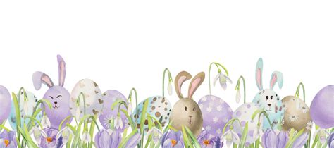 Easter Bunny Border Clip Art