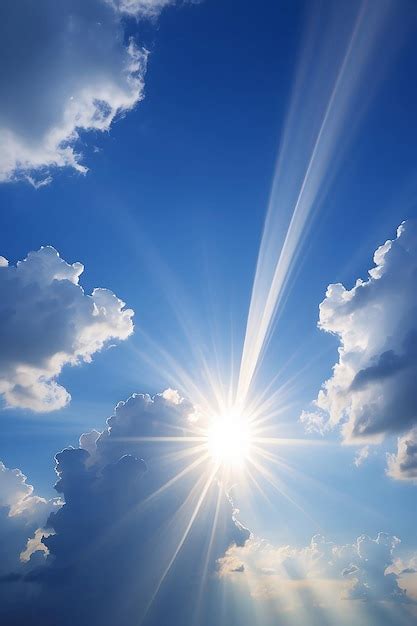 Premium Photo Beautiful Sky With Sun Beam