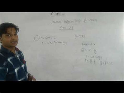 Invers Trigonometric Functions Ex Ncert Maths Class Th Youtube