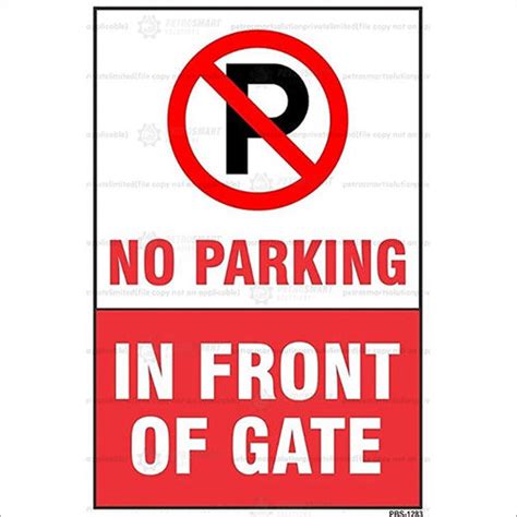 No Parking Sign Board Body Material Pvc At Best Price In Vadodara