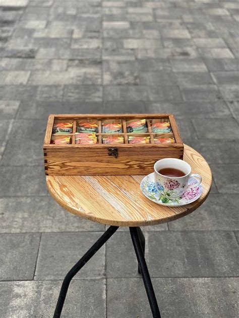 Tea Organizer Tea Box Wood Kitchen Organizer Tea Caddy - Etsy