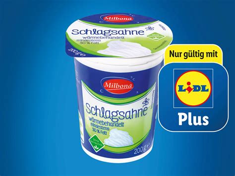 Milbona Schlagsahne Von Lidl Ansehen