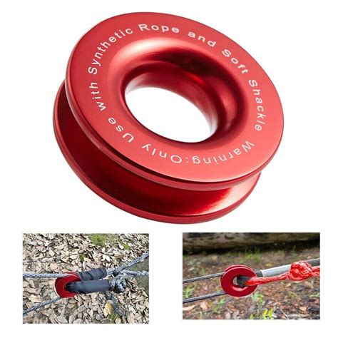 Winch Snatch Recovery Ring Lbs Red For Soft Shackle Atv Utv Truck