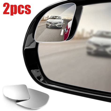 2pcs Espelho Retrovisor Auxiliar Sem Moldura Para Carro Motocicleta