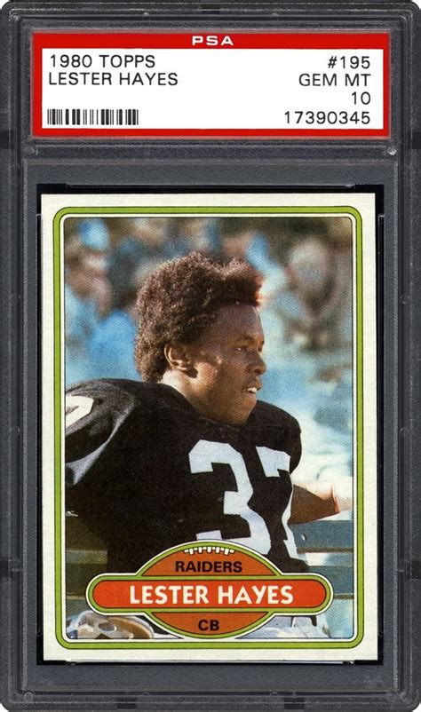 1980 Topps Lester Hayes Psa Cardfacts®