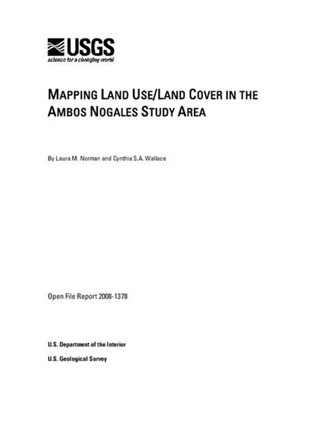 Pdf Mapping Land Useland Cover In The Ambos Nogales Study Area