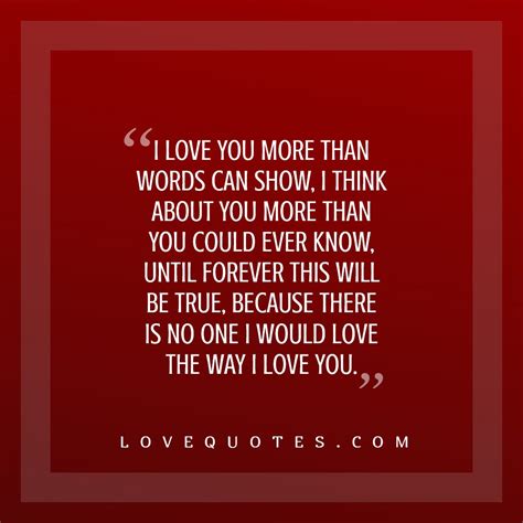 More Than Words Can Show Love Quotes