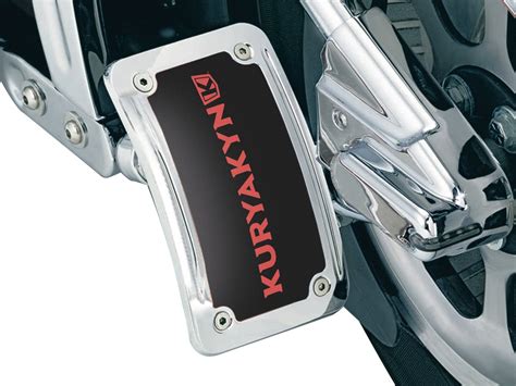 Kuryakyn® Chrome Lighted Curved Vertical Side Mount License Plate ...