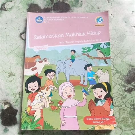 Jual BUKU ORI TEMATIK TEMA 1 SELAMATKAN MAKHLUK HIDUP KELAS 6 SD