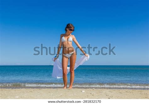 Portrait Happy Sexy Girl Bikini Posing Stock Photo Shutterstock
