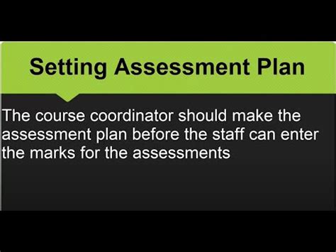 02 Setting Assessment Plan In AMS YouTube