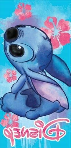 Disney Floral Stitch Beach Towel 28x58