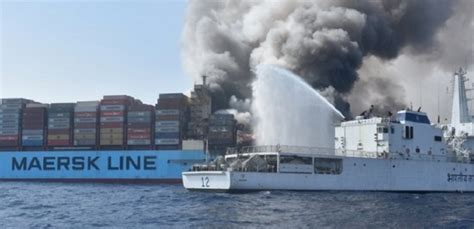 Fire Hit Maersk Honam To Be Shipped To Hyundai Heavy For Rebuilding