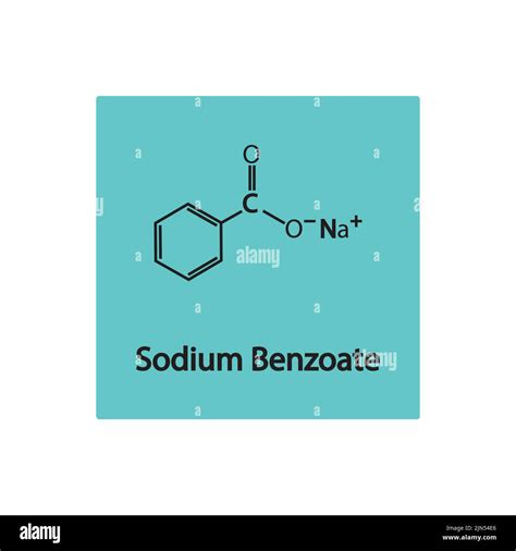 Sodium benzoate chemical structure on blue background Stock Vector ...