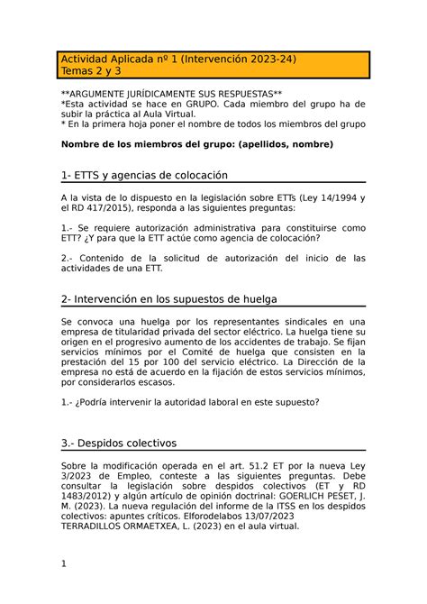 Actividad Aplicada n Âº 1 2024 Actividad Aplicada nº 1