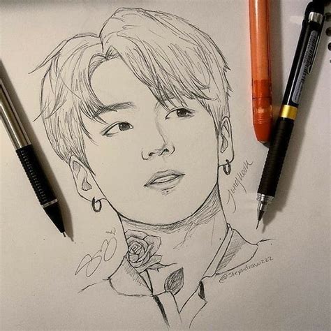 Pin By Ema Barcellos On Drawings Kpop Drawings Jungkook Fanart Art