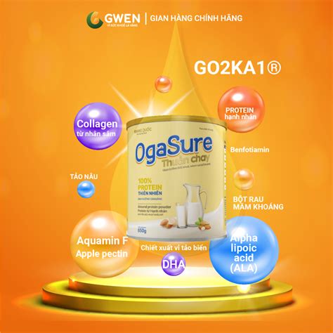 Sữa Hạt Thuần Chay OgaSure Gwen 650g Bổ Sung Dinh Dưỡng Toàn Diện, Tăng ...