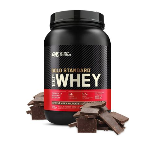 Optimum Nutrition Gold Standard 100 Whey Protein Powder Extreme Milk Chocolate 24g Protein 2