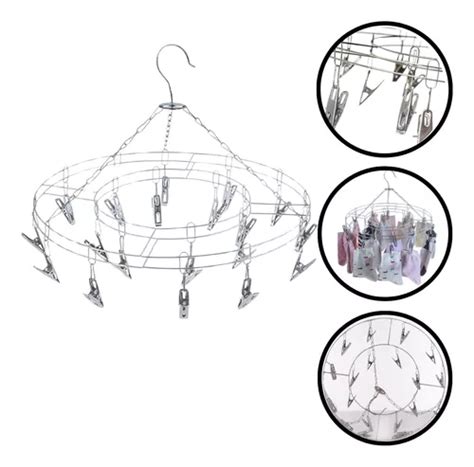 Varal Lingerie Roupas Intimas 20 Prendedores Inox Suspenso MercadoLivre