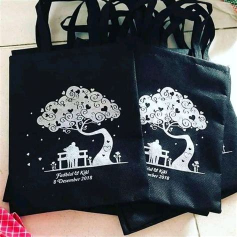 Jual Souvenir Totebag Blacu Pernikahan Wedding Shopee Indonesia