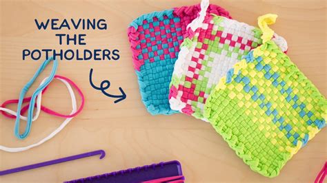 How To Use The Made By Me Weaving Loom To Weave A Potholder YouTube