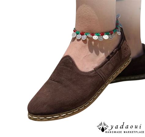 Handmade brown suede shoes - Yadaoui