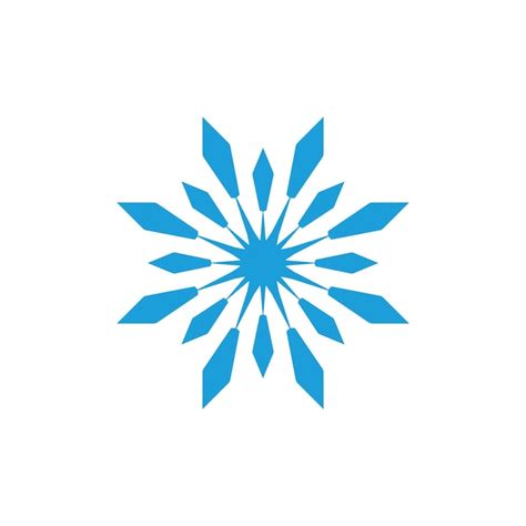 Logotipo De Cristales De Hielo Hielo Pegadizo E Inspirador Vector