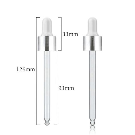 Silver Aluminium Glass Pipette For Mm Neck To Suit Ml Bottle