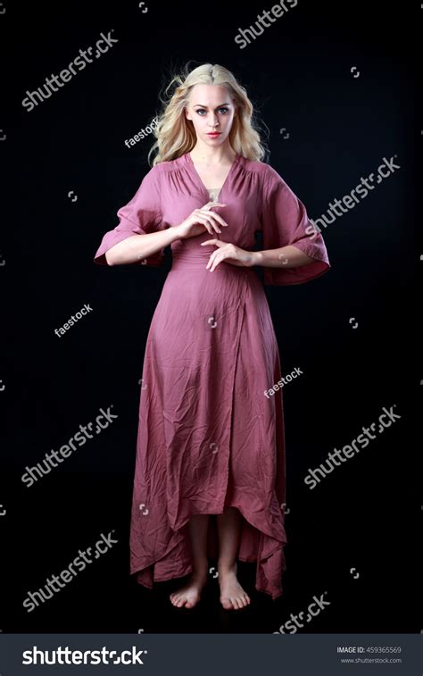 Beautiful Blonde Haired Woman Wearing Long Stock Photo 459365569 Shutterstock