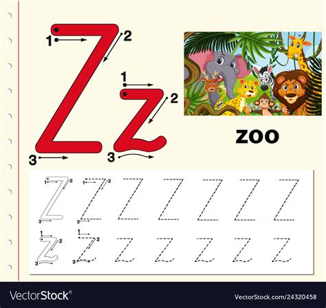 Tracing Letter Z Worksheets